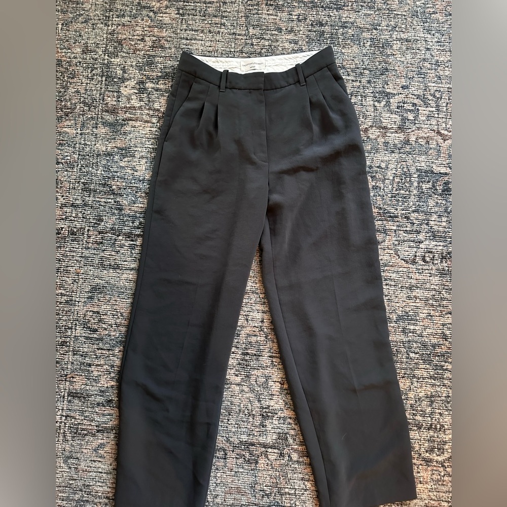 Wilfred Black Pleated High-Rise Trousers
